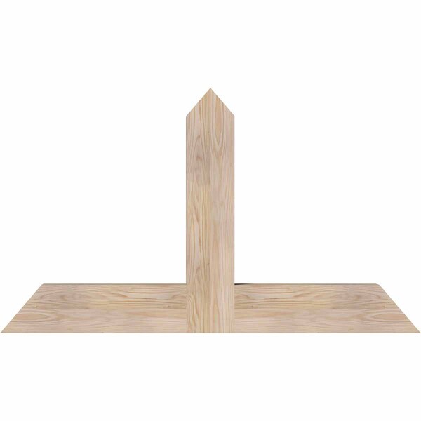Ekena Millwork Portland Smooth Timber Gable Bracket, Douglas Fir, 48"W x 28"H x 3 1/2"D x 5 1/2"F, 14/12 Pitch GBW048X28X0406POR00SDF - main